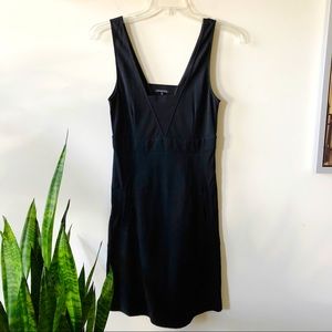 Theory black stretch knit tank dress